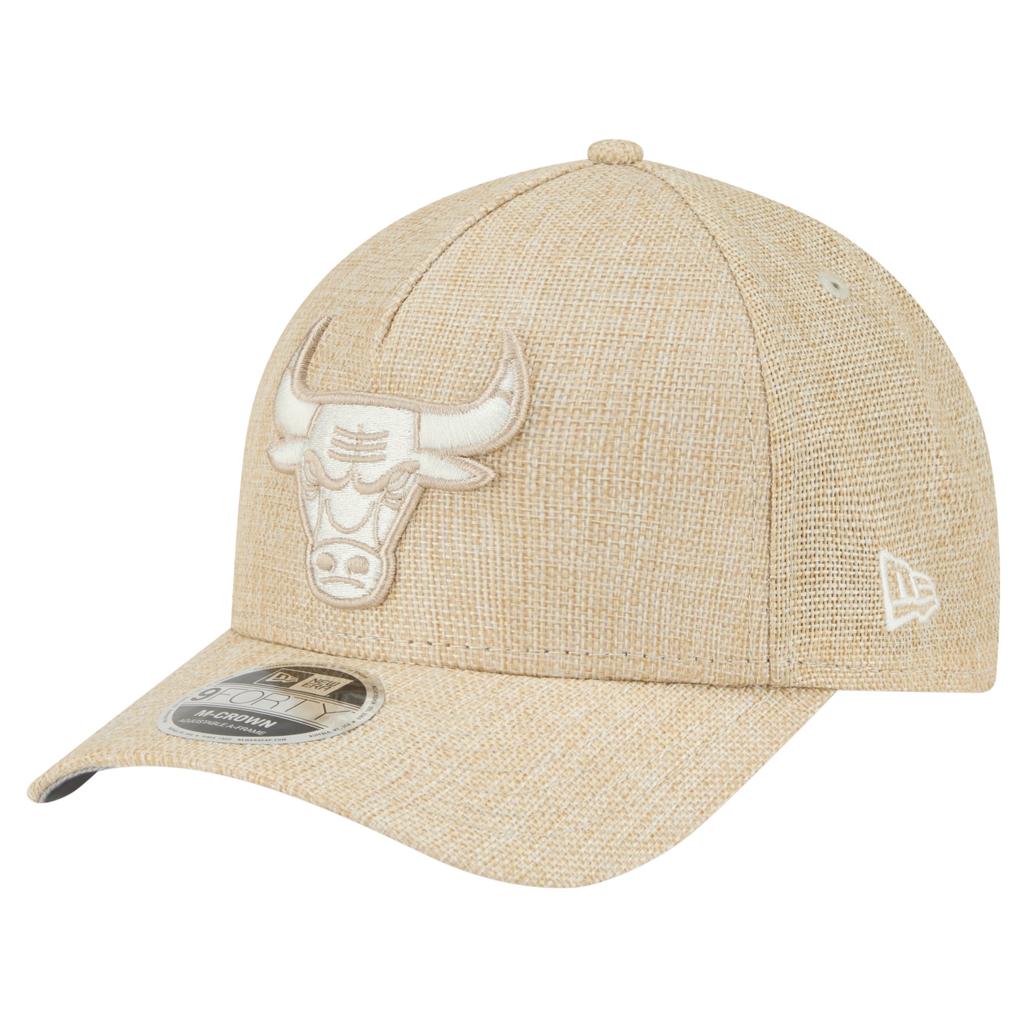 Men's Chicago Bulls New Era Tan Injection Woven A-Frame 9FORTY Adjustable Hat
